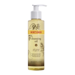 Burt's Bees Facial Cleansing Oil with Coconut  Argan Oils on white background