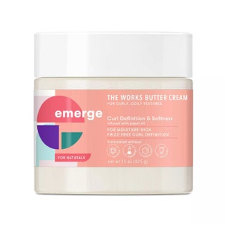 Tub of Emerge The Works Butter Cream on white background
