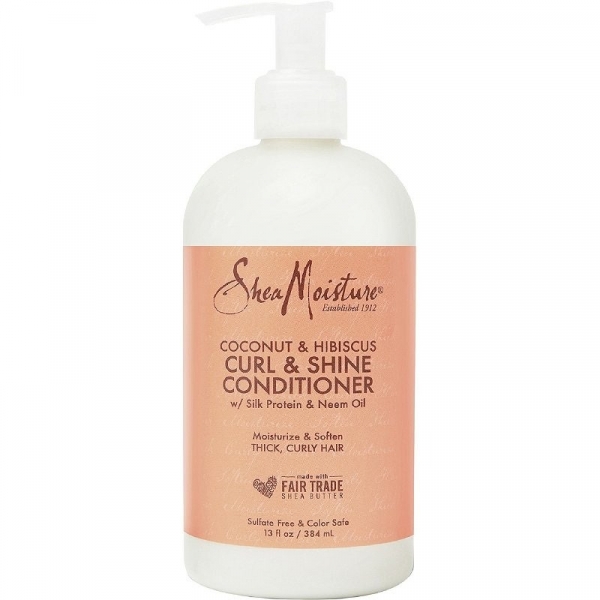 SheaMoisture Curl and Shine Conditioner on white background