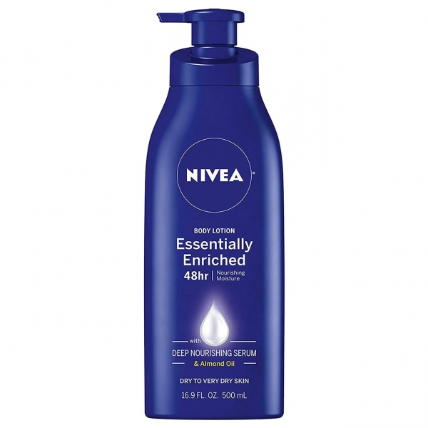 NIVEA Essentially Enriched Body Lotion on white background