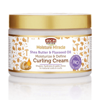 African Pride Shea Butter  Flaxseed Oil Moisture  Define Curling Cream on white background